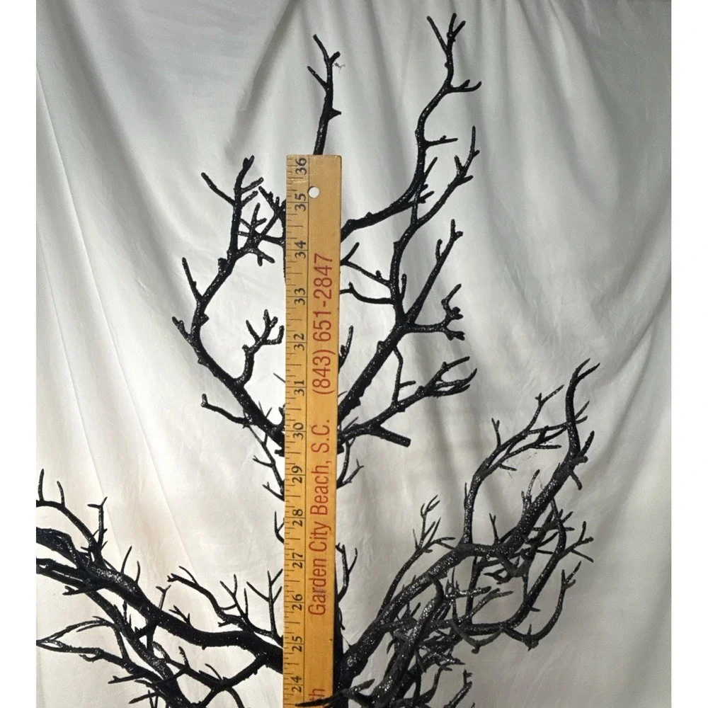 Halloween Hyde & EEK! Black Glitter Pot Tree Large Urn 38